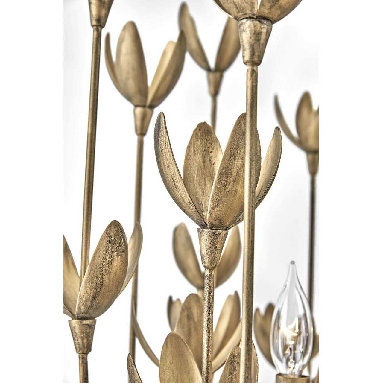 Lisa McDennon Flora 6 Light 26.25 inch Burnished Gold Indoor Chandelier Ceiling Light