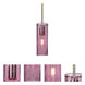 Juni 10 1 Light Satin Nickel Stem Pendant Ceiling Light in Plum Bubble Glass