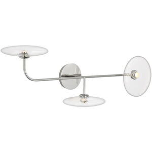 Visual Comfort Signature Collection Ian K. Fowler Calvino LED 30 inch Polished Nickel Arched Sconce Wall Light, Large S2691PN-CG - Open Box