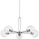 Codyn 5 Light 34 inch Brushed Nickel Chandelier Ceiling Light