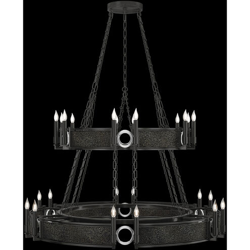 Mirage 24 Light 50 inch Black Chandelier Ceiling Light