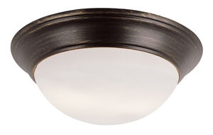 Bolton 3 Light 16 inch Rubbed Oil Bronze Flushmount Ceiling Light
