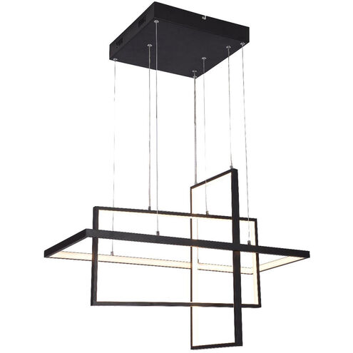 Canada LED 12 inch Matte Black Chandelier Ceiling Light