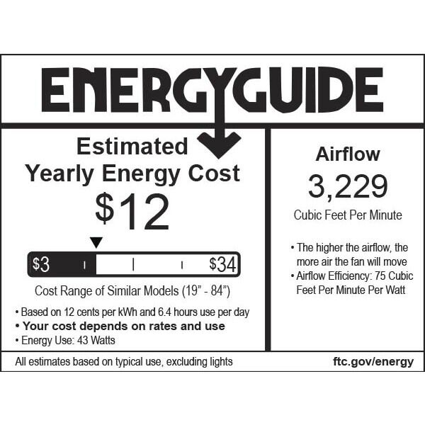 Wave 52 inch White Ceiling Fan