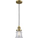 Franklin Restoration Canton LED 6 inch Brushed Brass Mini Pendant Ceiling Light in Clear, Franklin Restoration