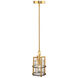 Burford LED 5 inch Brass and Black Pendant Ceiling Light