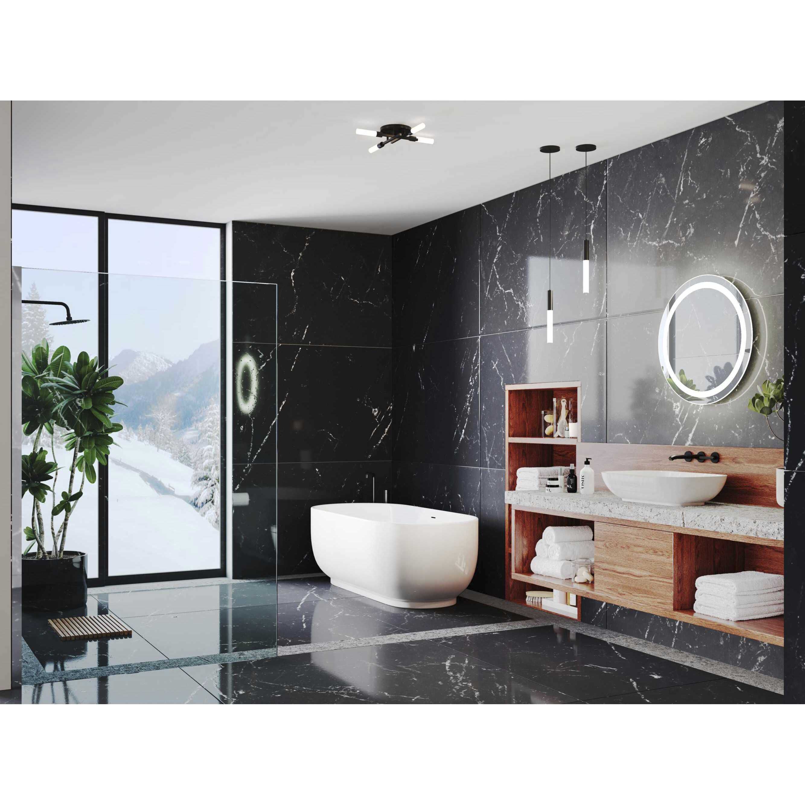 Captarent LED 24 X 24 inch White Led Illuminated Mirror