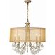 Hampton 5 Light 24 inch Antique Brass Chandelier Ceiling Light