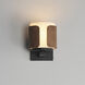 Draughtsman 1 Light 6 inch Walnut and Black Wall Sconce Wall Light in Satin White