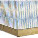 Nadene 22.5 X 12 inch Blue and White and Brushed Brass Accent Table