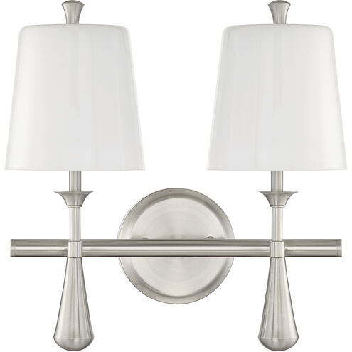 Palmer 2 Light 14 inch Brushed Polished Nickel Vanity Light Wall Light