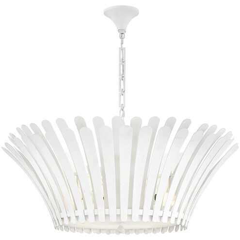 Reina 8 Light 33.75 inch Textured Plaster Chandelier Ceiling Light