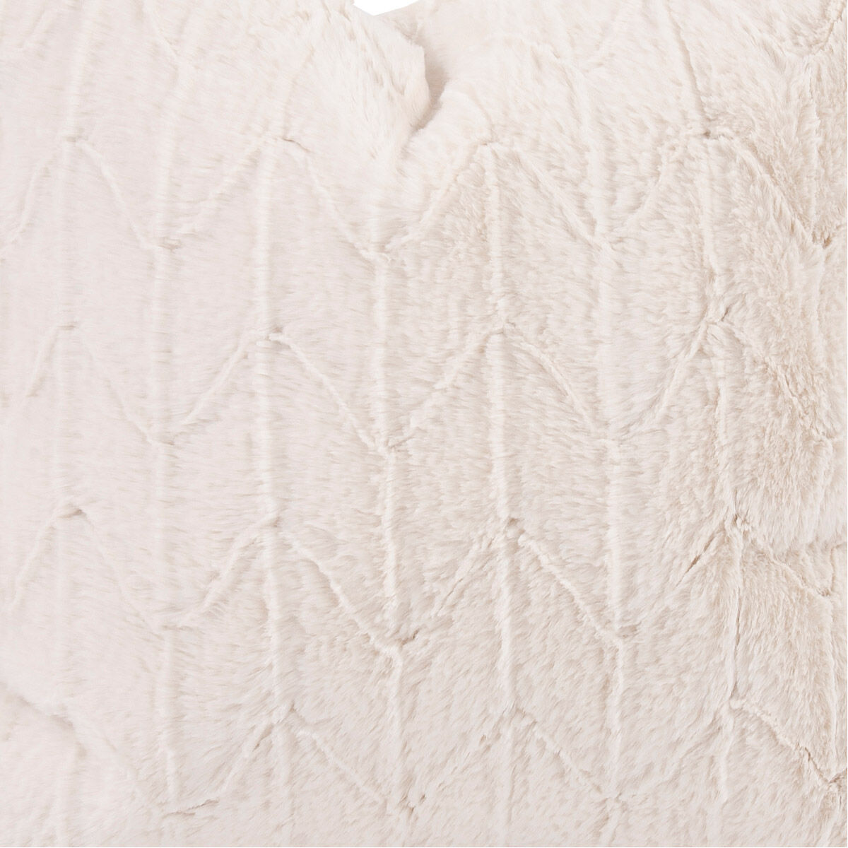 Puff Angora Natural Scroll Rocker with Cover