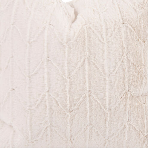 Puff Angora Natural Scroll Rocker with Cover