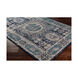 Javan 36 X 24 inch Blue and Gray Area Rug, Polyester and Cotton
