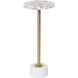 Aurelia 24 X 10 inch Natural and Gold and White Accent Table
