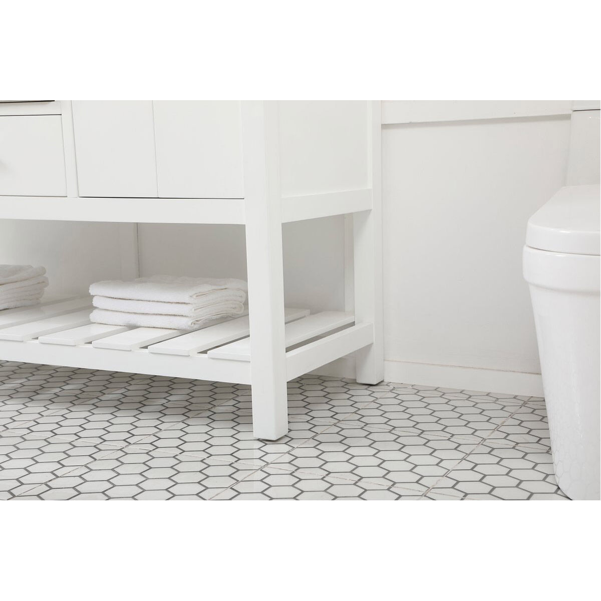 Clement 60 X 22 X 34.13 inch White Bathroom Vanity Cabinet