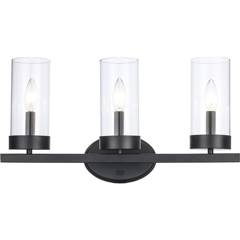 Meadowlark 3 Light 21 inch Black Vanity Light Wall Light