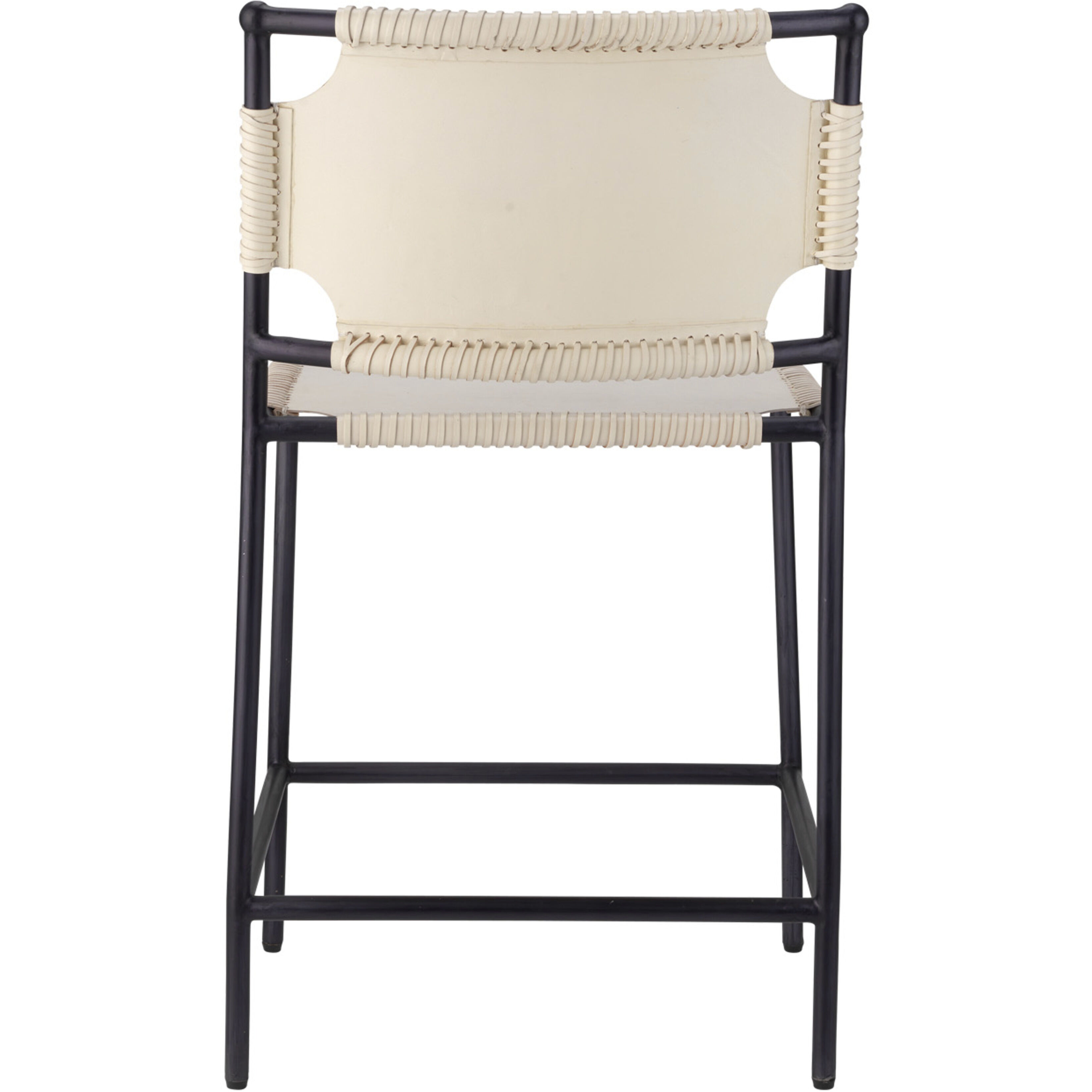 Asher 36 inch Off-White and Black Counter Stool