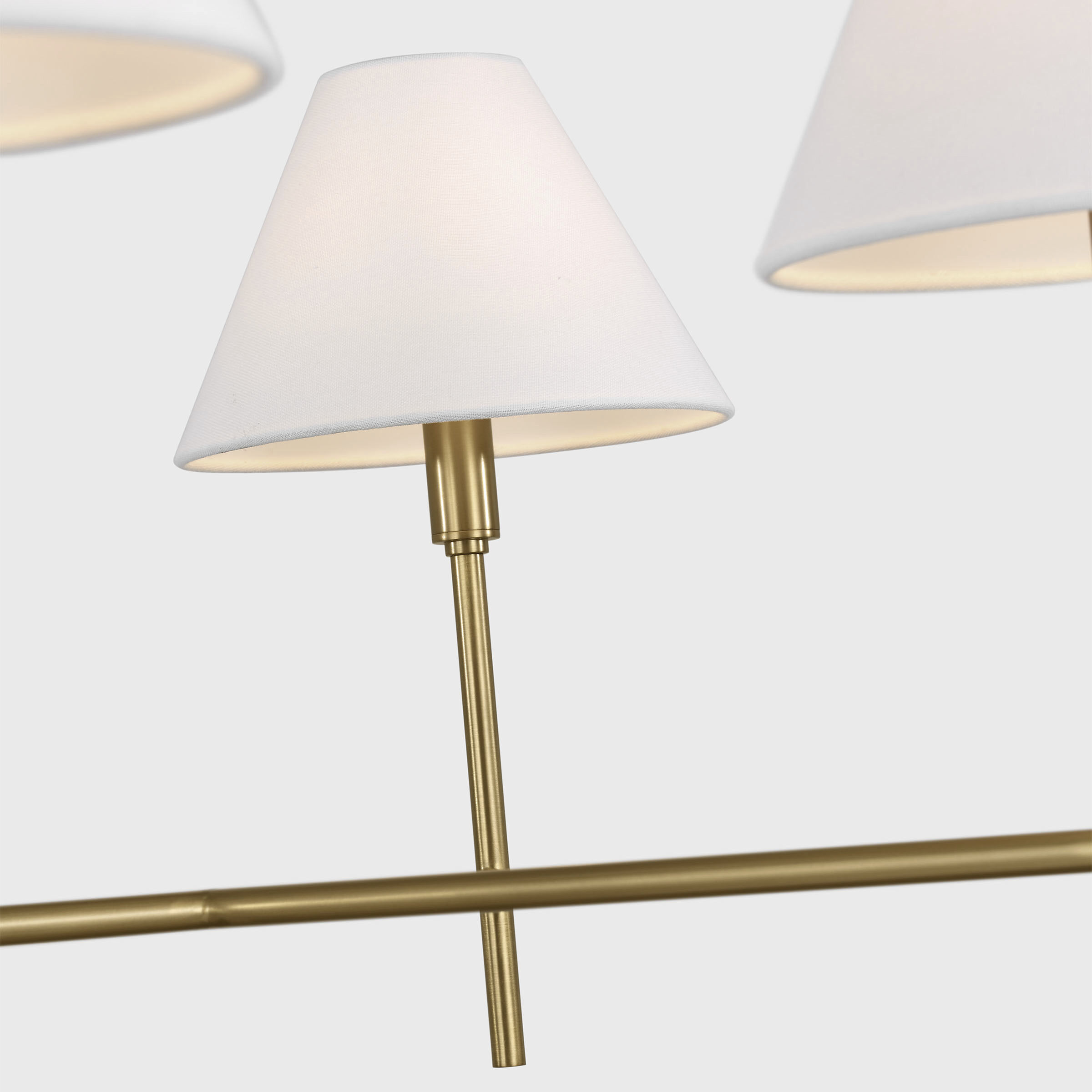 C&M by Chapman & Myers Ridgewood 6 Light 48 inch Burnished Brass Chandelier Ceiling Light
