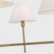 C&M by Chapman & Myers Ridgewood 6 Light 48 inch Burnished Brass Chandelier Ceiling Light