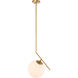 Ryland 1 Light 16 inch Brass Pendant Ceiling Light