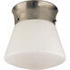 Thomas O'Brien Perry 1 Light 9.5 inch Antique Nickel Flush Mount Ceiling Light