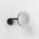 Nagoya 2 Light Matte Black Bathroom Magnifying Mirror Wall Light