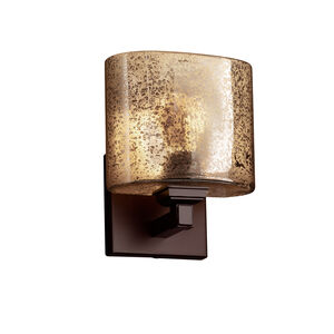 Fusion 1 Light 7 inch Dark Bronze ADA Wall Sconce Wall Light in Mercury Glass, Oval, Incandescent