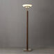 Tambo 72 inch 23.00 watt Dark Walnut and Weathered Brass Torchiere Floor Lamp Portable Light