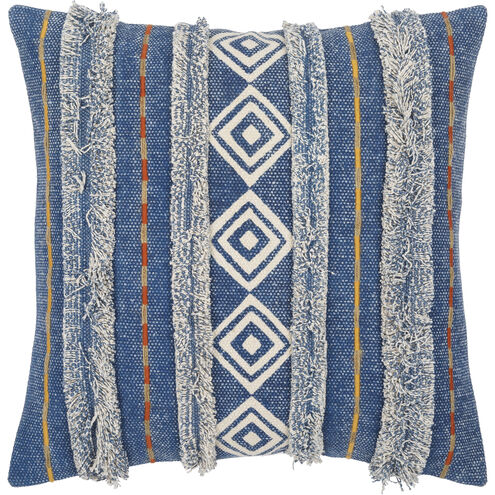 Ashbury 20 inch Dark Blue Pillow Kit in 20 x 20, Square