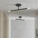 Copenhagen 2 Light 5.13 inch Black Semi-Flush Ceiling Light