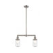Franklin Restoration Dover LED 21 inch Brushed Satin Nickel Chandelier Ceiling Light in Seedy Glass, Franklin Restoration