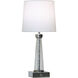 Arden 17.5 inch 2 watt Chrome and Clear and White Table Lamp Portable Light