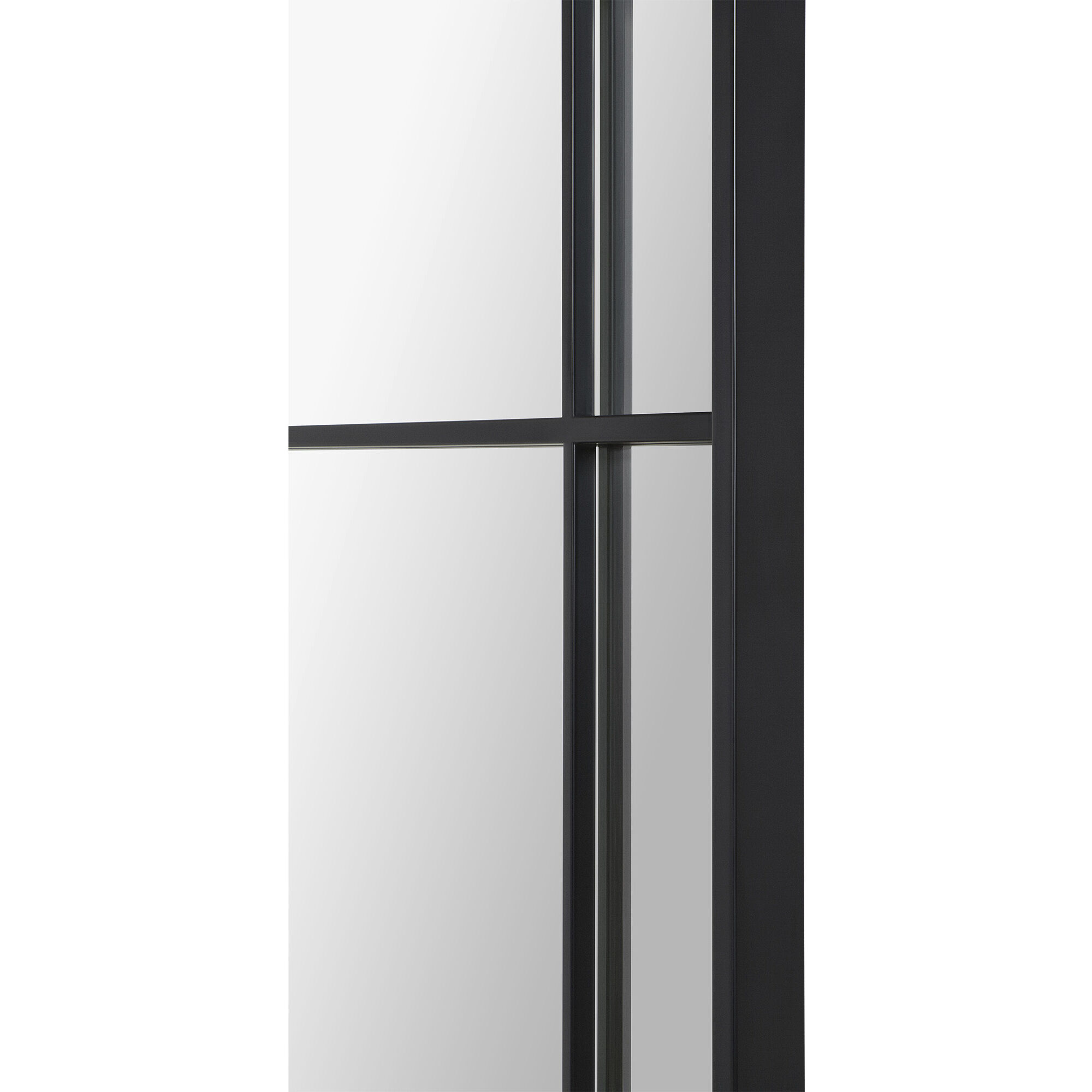 Atkinson 62 X 40 inch Clear and Matte Black Wall Mirror