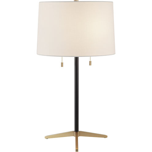 Orono 25 inch 60.00 watt Matte Black and Gold Table Lamps Portable Light, Set of 2