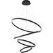 Canada LED 39.4 inch Matte Black Chandelier Ceiling Light