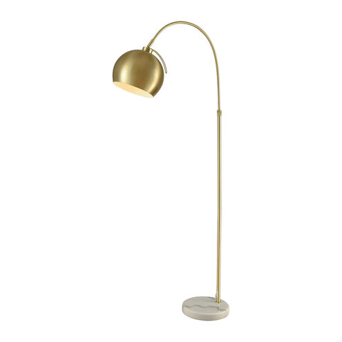 Ambassador Pl 61 inch 60.00 watt Aged Brass with White Floor Lamp Portable Light