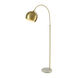 Ambassador Pl 61 inch 60.00 watt Aged Brass with White Floor Lamp Portable Light