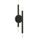 Soho 4 Light 5 inch Black with Brushed Nickel Accents ADA Sconce Wall Light