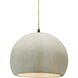 Radiance LED 10 inch White Crackle and Matte Black Pendant Ceiling Light