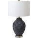 Mahopac 26.5 inch 150 watt Clear Table Lamp Portable Light