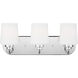 Windom 3 Light 18 inch Chrome Wall Bath Fixture Wall Light