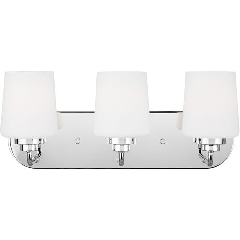 Windom 3 Light 18 inch Chrome Wall Bath Fixture Wall Light