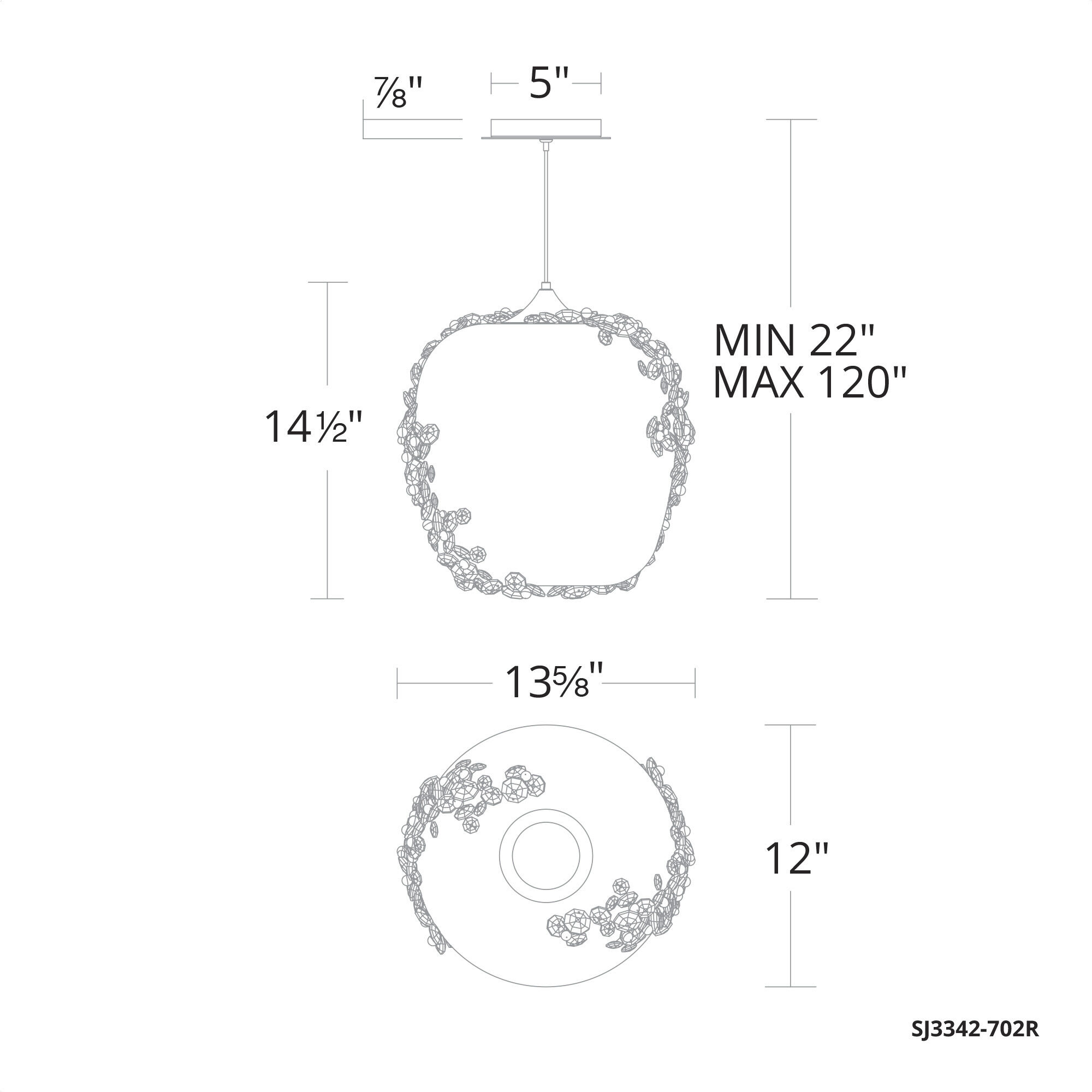 Forever Divine LED 12 inch Polished Chrome Pendant Ceiling Light