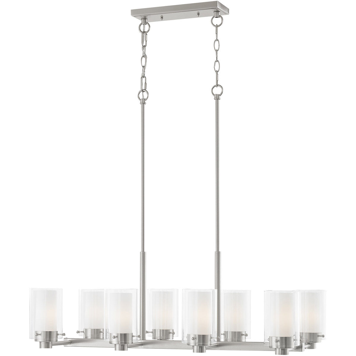 Manhattan 8 Light 18 inch Brushed Nickel Chandelier Ceiling Light