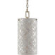 Ellison 1 Light 6 inch Pearl/Antique Silver Leaf Pendant Ceiling Light
