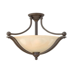 Bolla LED 23 inch Olde Bronze Semi-Flush Mount Ceiling Light in Light Amber Seedy