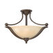 Bolla LED 23 inch Olde Bronze Semi-Flush Mount Ceiling Light in Light Amber Seedy