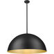 Vega 3 Light 31.5 inch Matte Black Pendant Ceiling Light